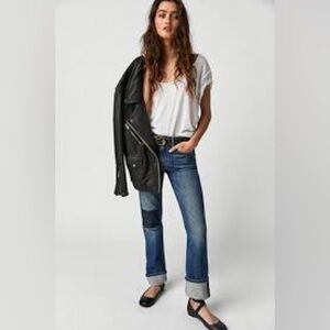 Mother Superior Women's The Dutchie Ankle Cuff Jeans in Beer Me Denim Size 24